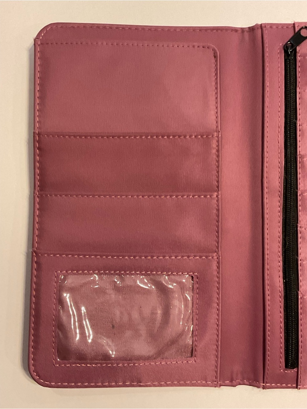 Joy Mangano Portfolio Mauve Pink Travel Wallet Organizer Card & Passport Holder - Picture 4 of 8